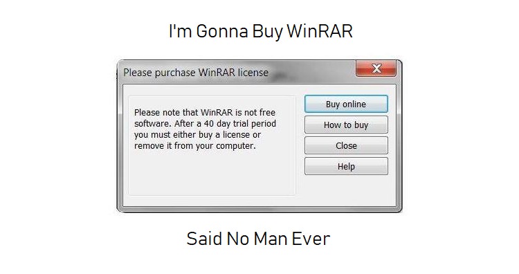 چرا مهلت ۴۰ روزه استفاده رایگان از Winrar هرگز به پایان نمی‌رسد - فناوری