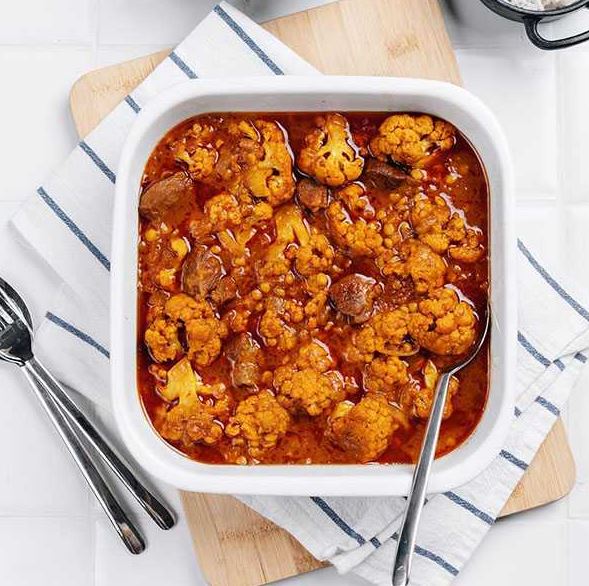 طرز تهیه خورش گل کلم با مرغ خوشمزه و سالم