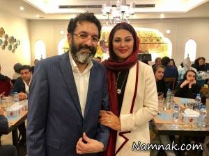 چهره های مشهور در افتتاحیه رستوران لاله اسکندری و همسرش
