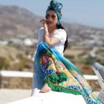 تعطیلات تابستانی لجین عمران مجری سرشناس عرب در جزیره‌ی یونان
