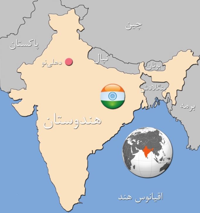 نقشه کشور هند
