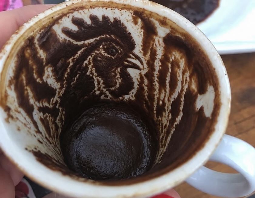 خروس در فال قهوه