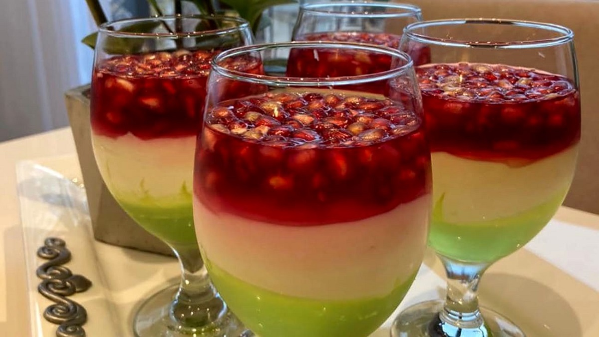 دسر شکلاتی با ژله انارر