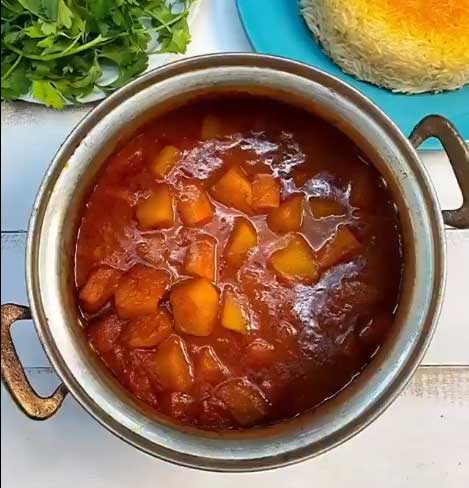 خورش کدو حلوایی