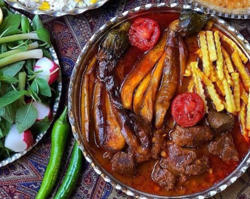 خورش بادمجان و بامیه