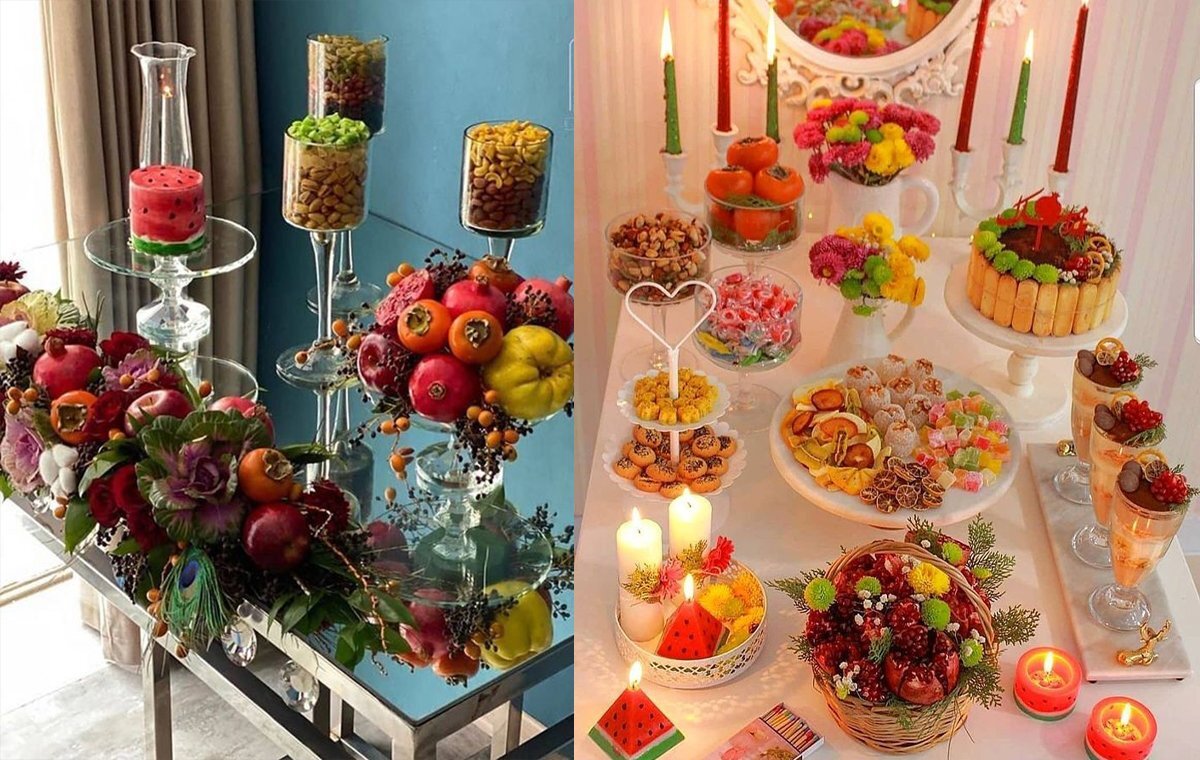 عکس های شب یلدا 2 عکس های شب یلدا اب سفره شیک و مدرن