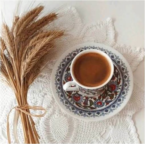 گندم در فال قهوه در نعلبکی