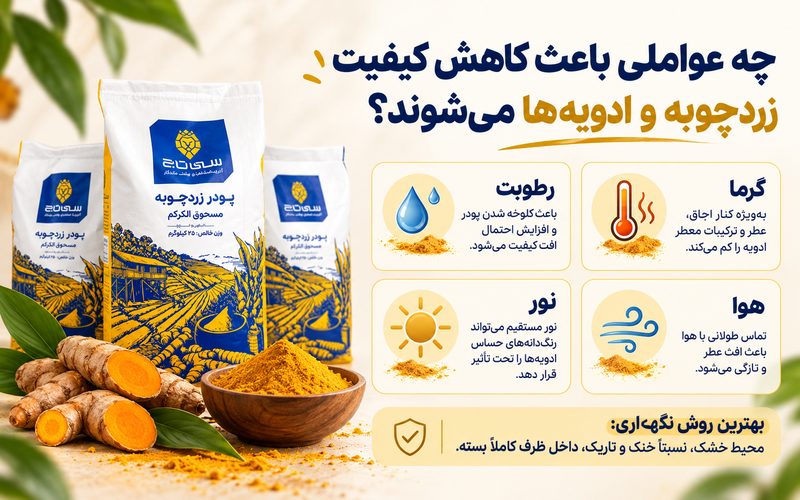 نگهداری زردچوبه و ادویه‌ها در خانه؛ چه کارهایی باعث افت کیفیت می‌شود؟