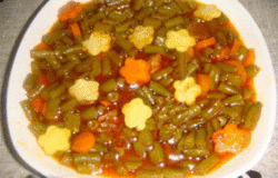 دستور پخت خورش لوبیا سبز و هویج مجلسی